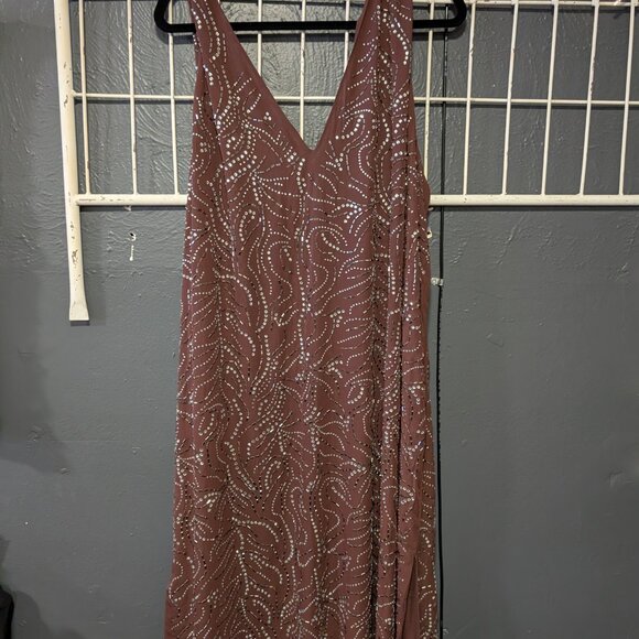 BNWT H&M Edition Burgundy Beaded Dress. Size XXL - Picture 5 of 5